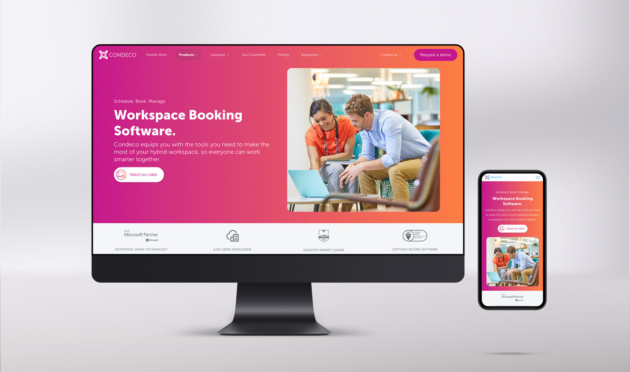 Condeco software website design